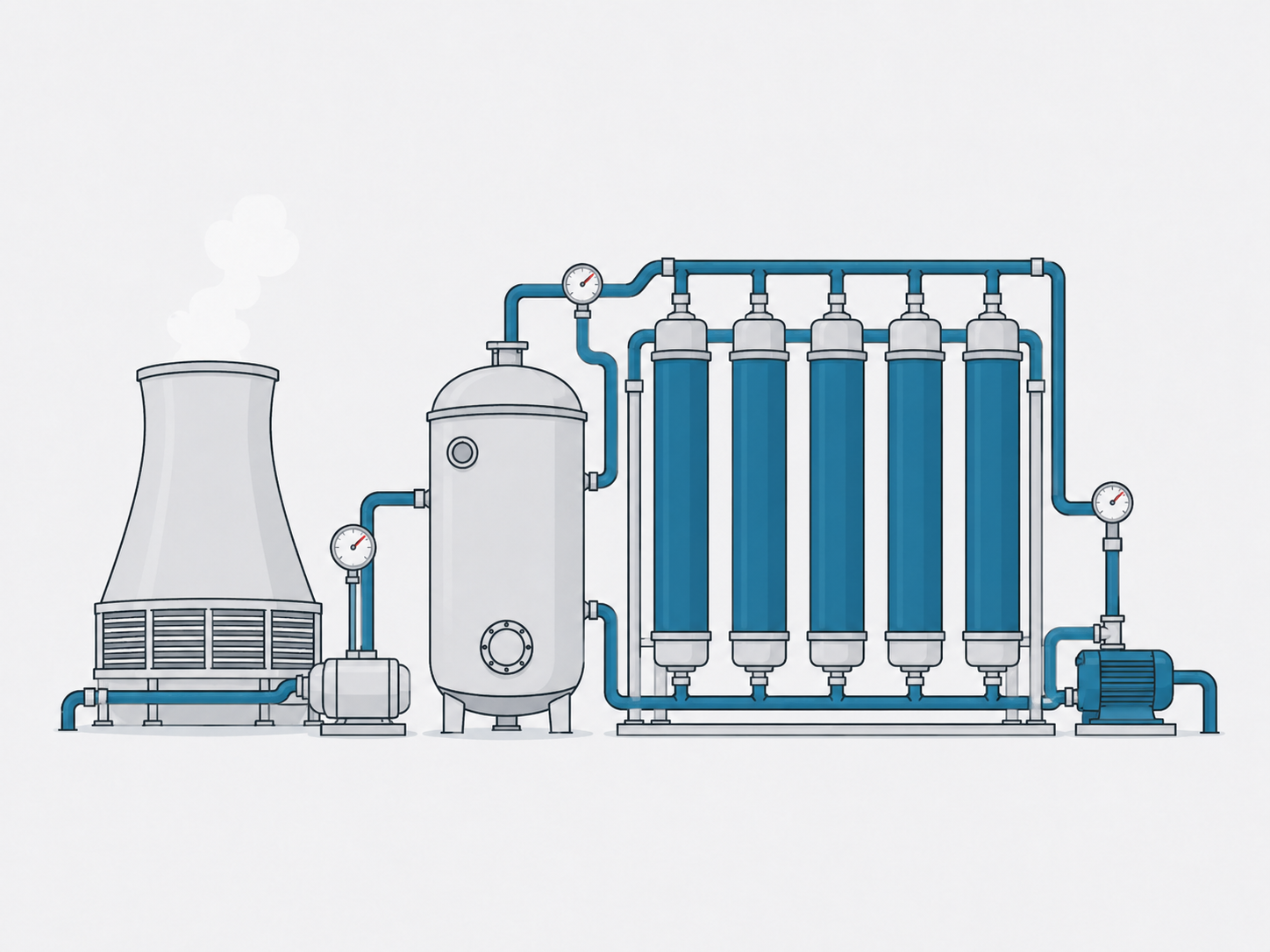 วิศวกรรมระบบน้ำ (RO / Cooling / Boiler)